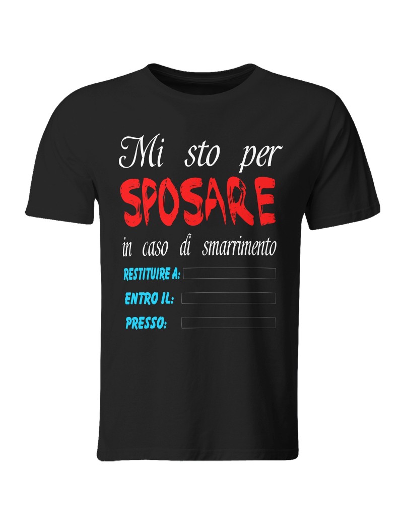 T-SHIRT MAGLIA KIT ADDIO AL CELIBATO DIVERTENTE SPOSO MATRIMONIO ADDIO  NUBILATO