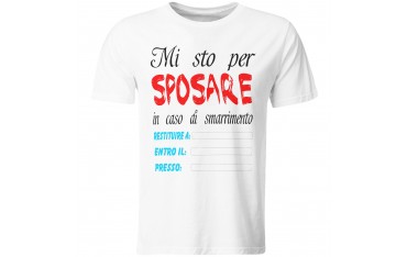 Maglia maglietta tshirt divertente addio celibato sposo amici matrimonio GR509