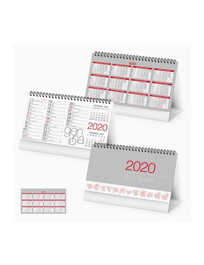 Calendario personalizzabile da Tavolo personalizzato 2020 Gadget Natale PA720