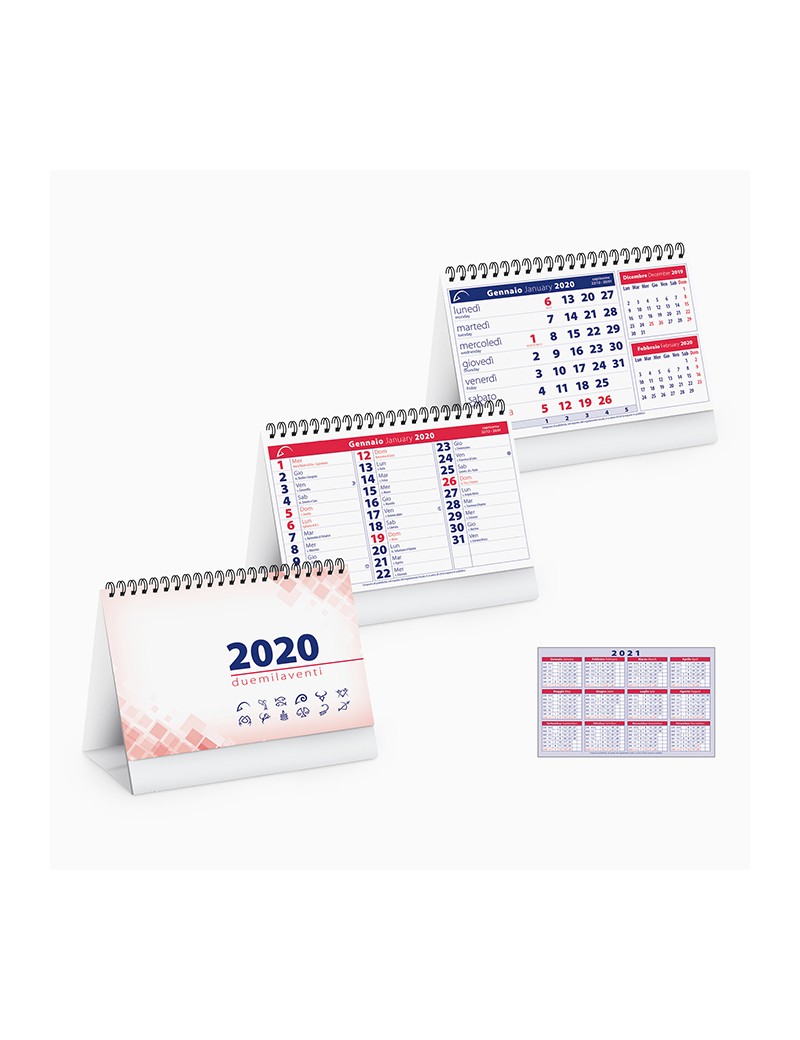 Calendari da tavolo personalizzati personalizzabili 2020 Gadget Azienda PA700RO