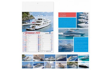 Calendari pubblicitari 2020 illustrati parete muro yacht da sogno barca PA165