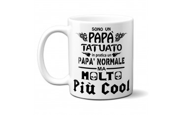 TAZZA in ceramica per festa del papà idea regalo TATUATO NORMALE COOL FICO GR412