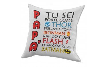 Cuscino in cotone per festa del Papà idea regalo marito SUPEREROE MARVEL GR416